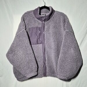 Pac Sun Cozy Hiker Oversized Sherpa Jacket Womens Medium